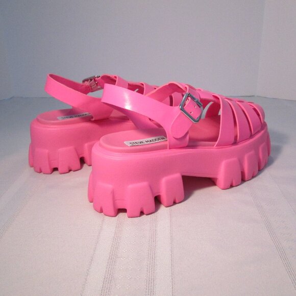 Steve Madden Echo Fisherman Sandal Hot Pink Sz 7 - Picture 7 of 11